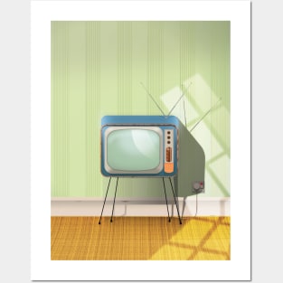 Vintage Old TV Set Posters and Art